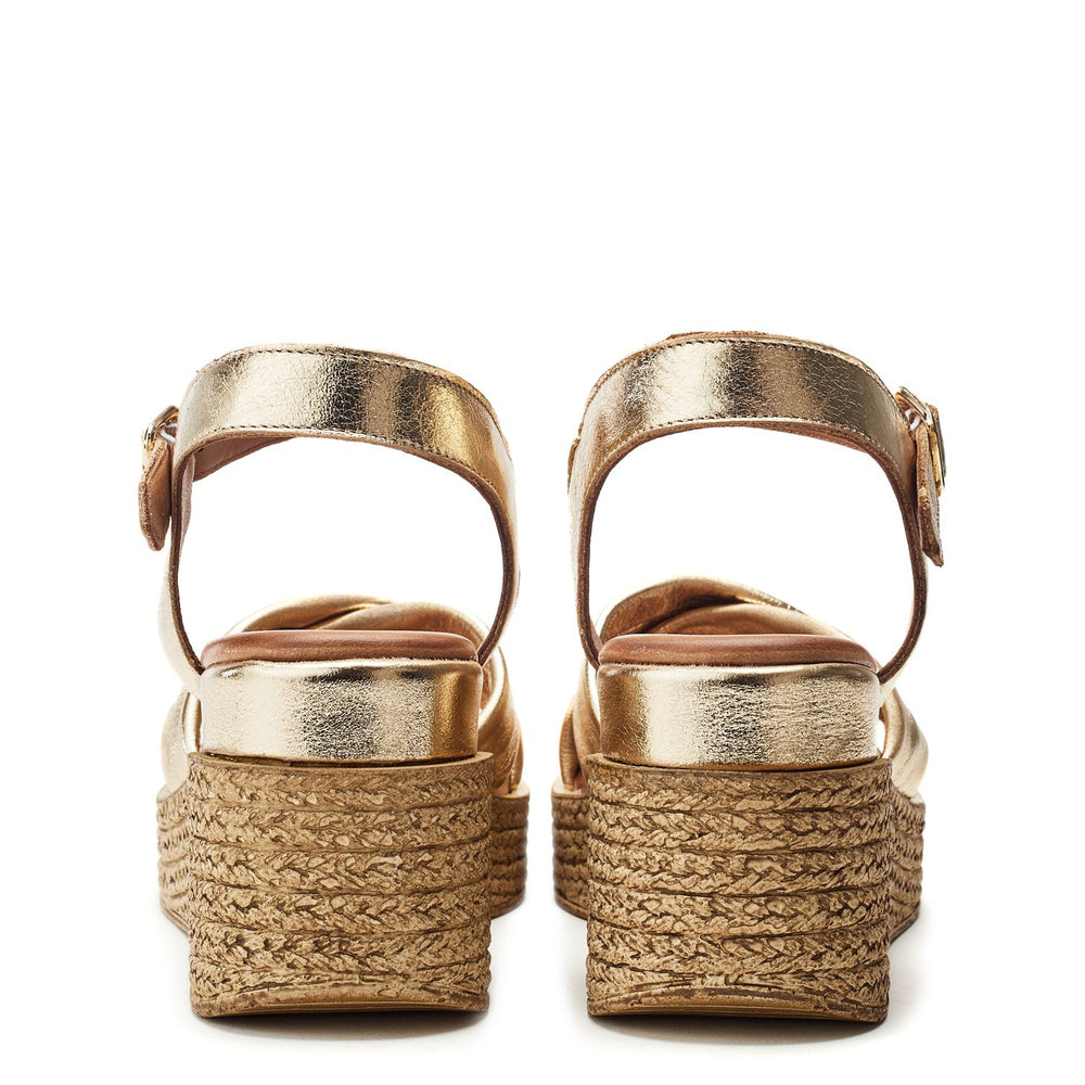 Kona Gold Leather Sandals