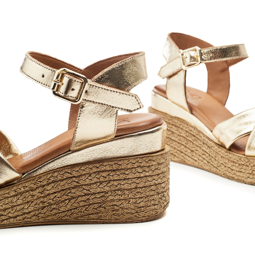 Kona Gold Leather Sandals