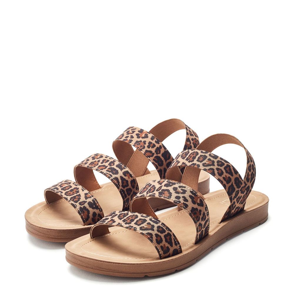 Kyomi Leopard Textile Sandals