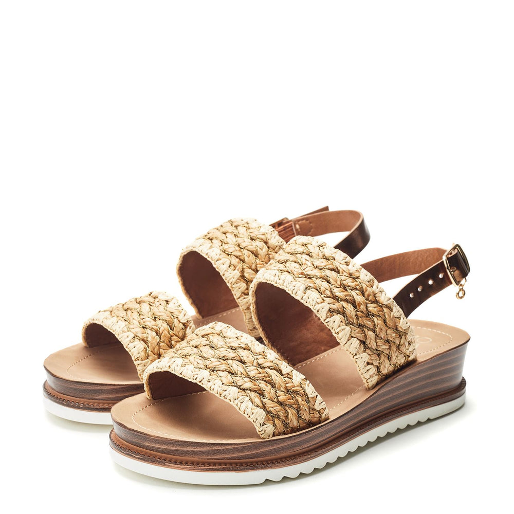 Kyraa Natural Textile Sandals