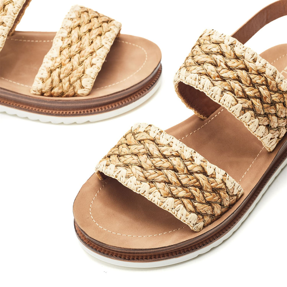 Kyraa Natural Textile Sandals