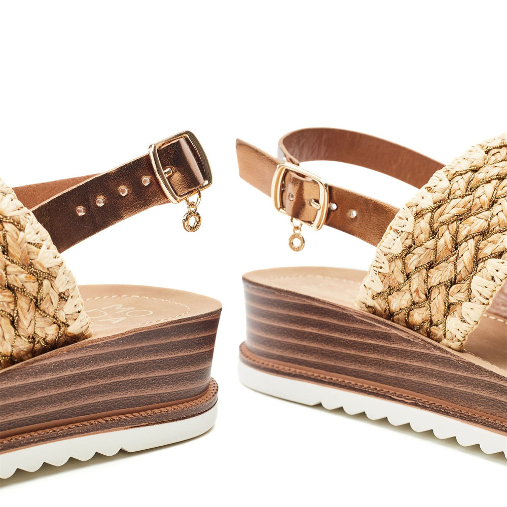 Kyraa Natural Textile Sandals