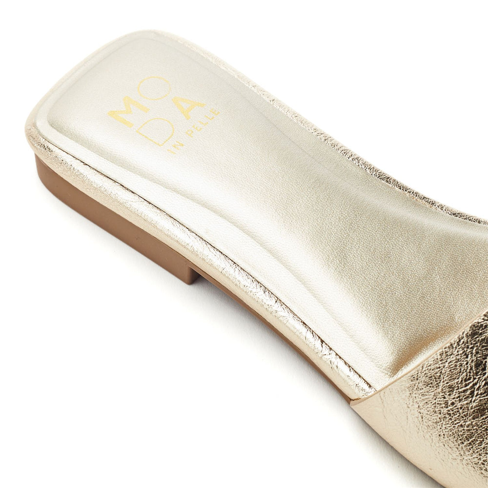 Leera Gold Porvair Sandals