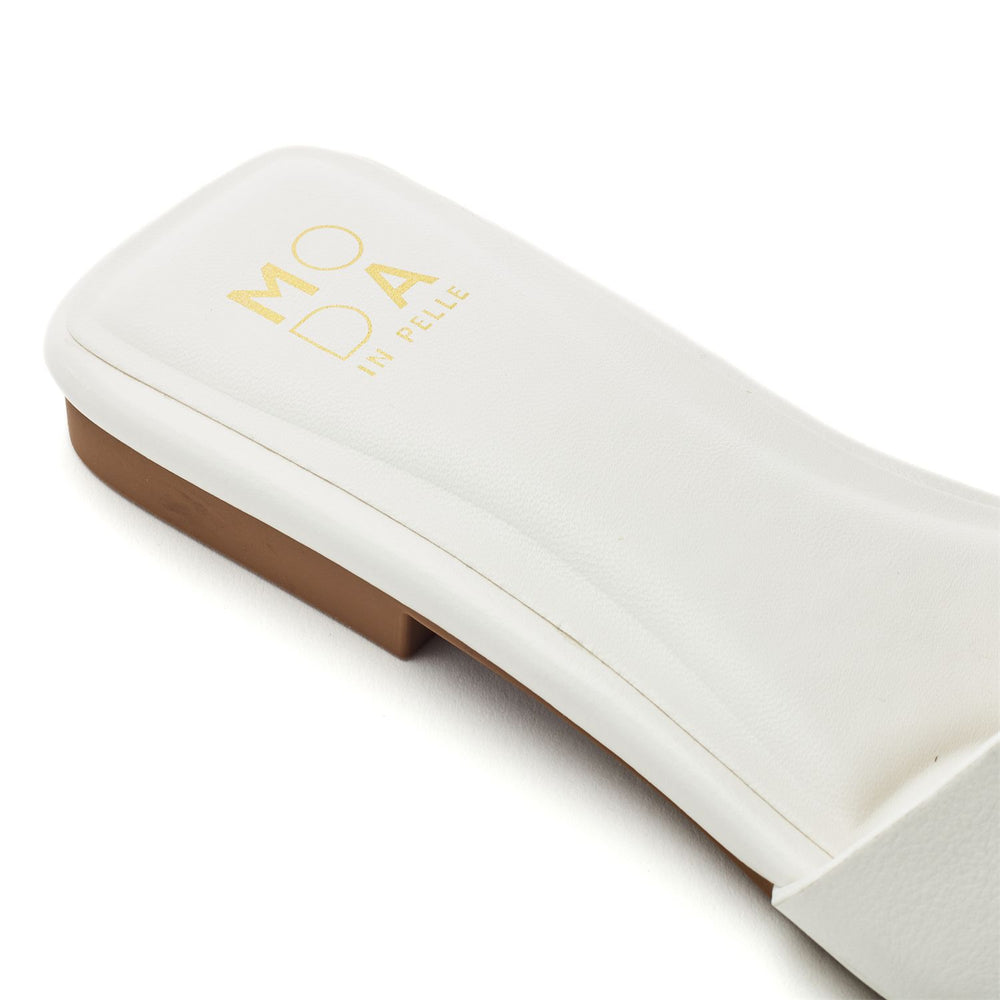 Leera White Porvair Sandals