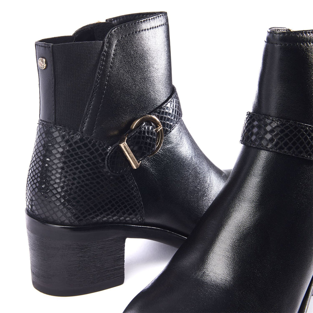 Leighton Black Leather Boots