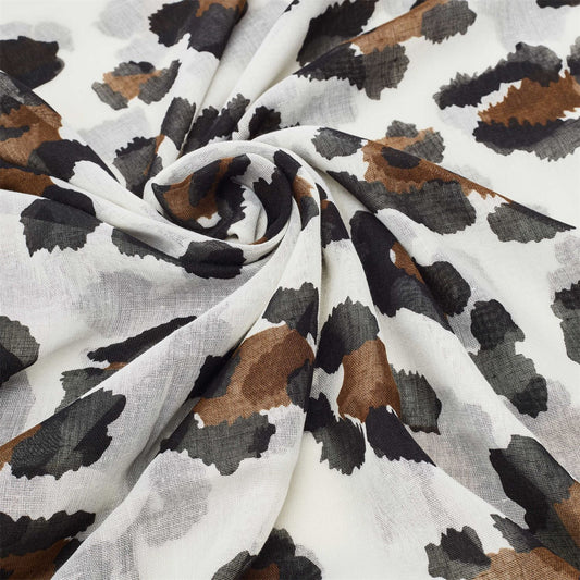 Leottie Scarf Natural Leopard Textile 