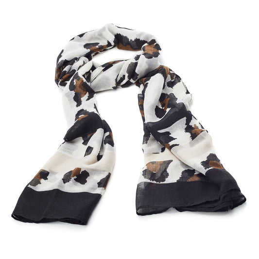 Leottie Scarf Natural Leopard Textile 