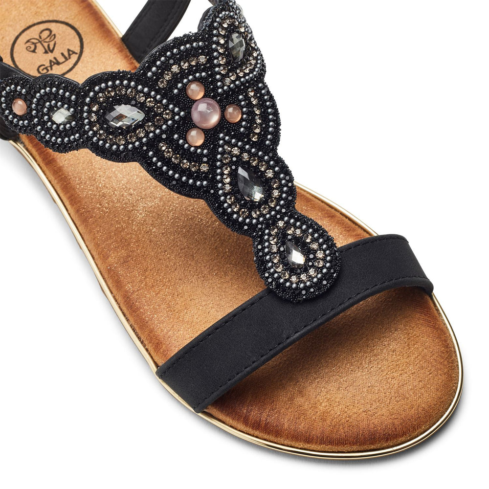 Lilisha Black Porvair Sandals
