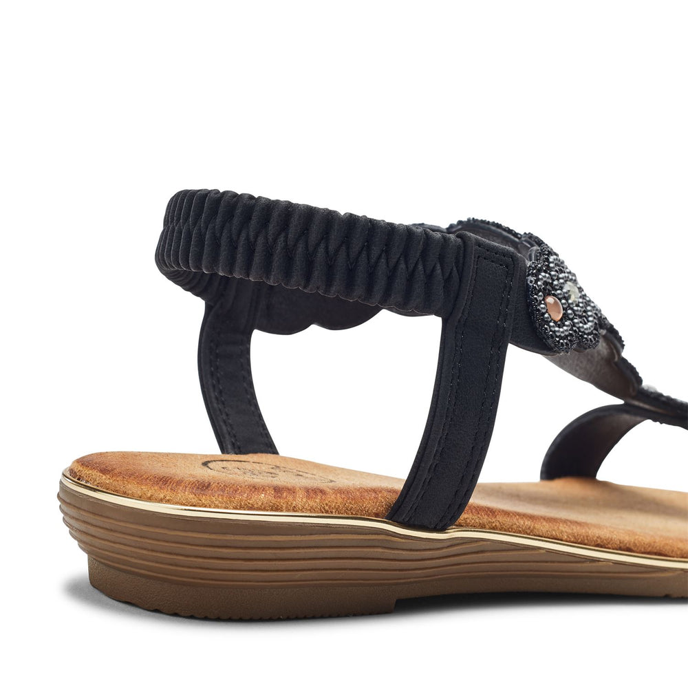 Lilisha Black Porvair Sandals