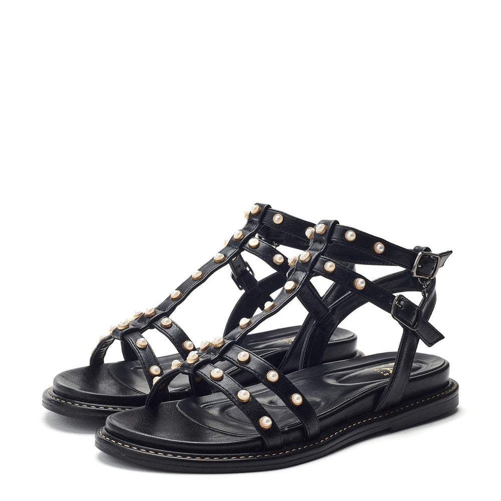 Limbah Black Porvair Sandals