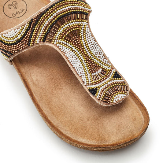 Lisara Beige Porvair Sandals