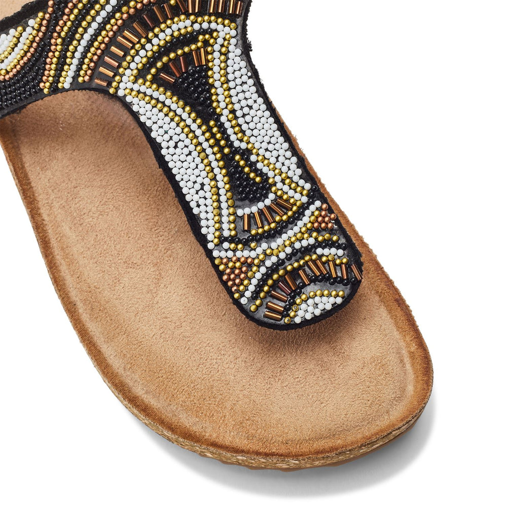 Lisara Black Porvair Sandals