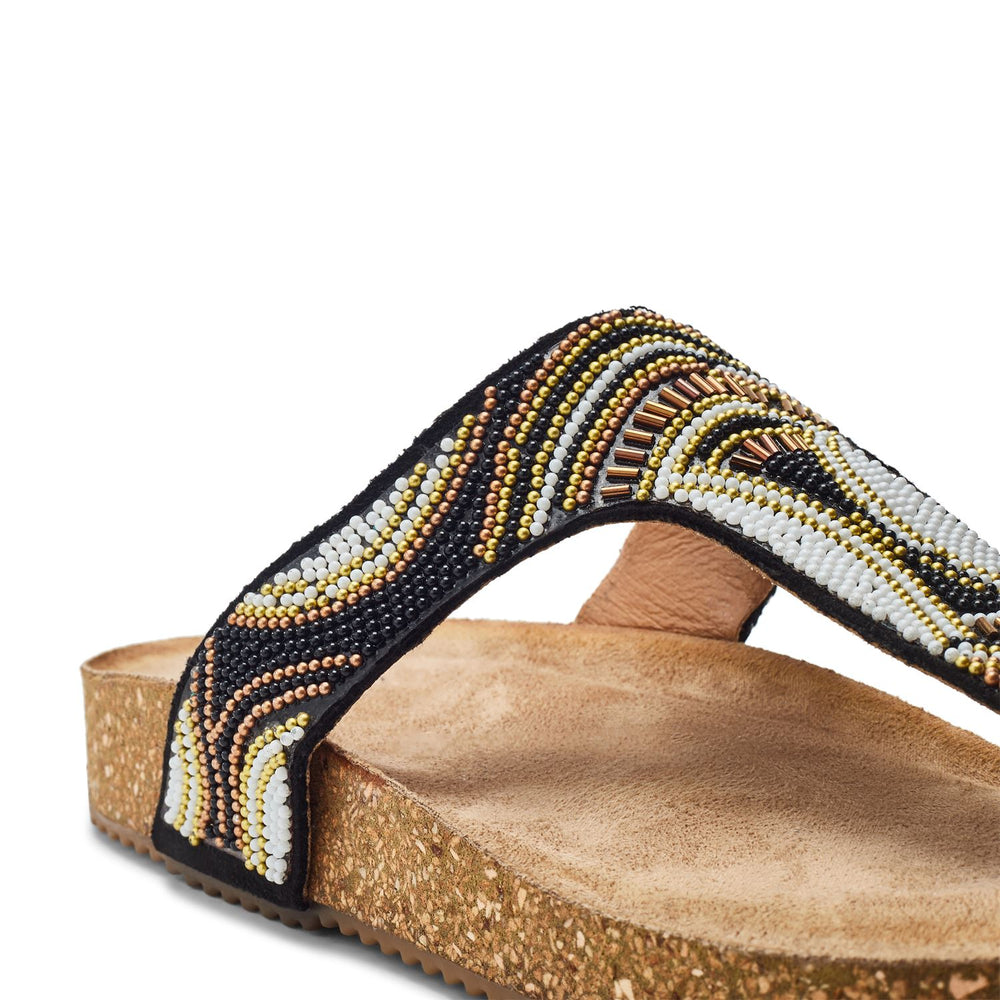 Lisara Black Porvair Sandals
