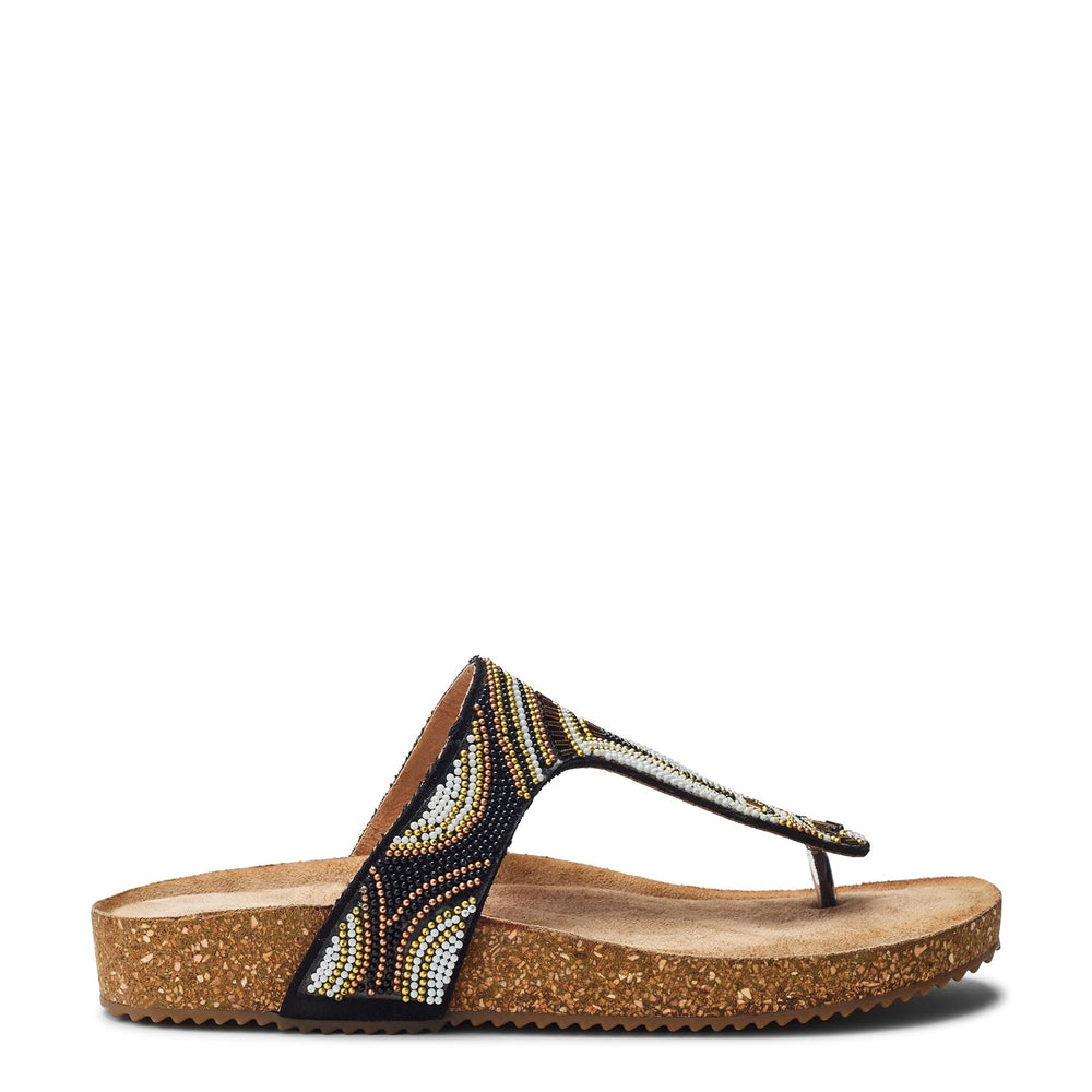Lisara Black Porvair Sandals