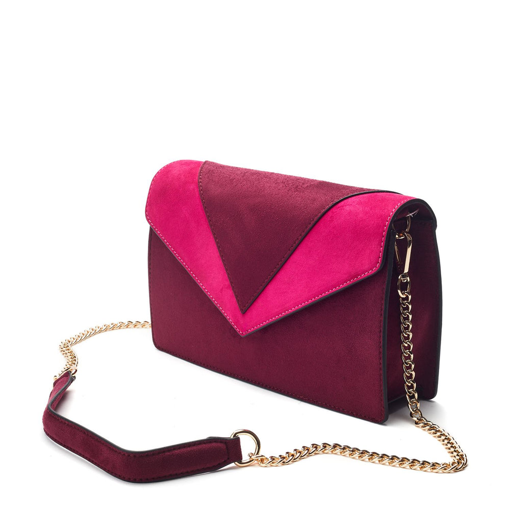 Livelia Clutch Burgundy Alcantara 