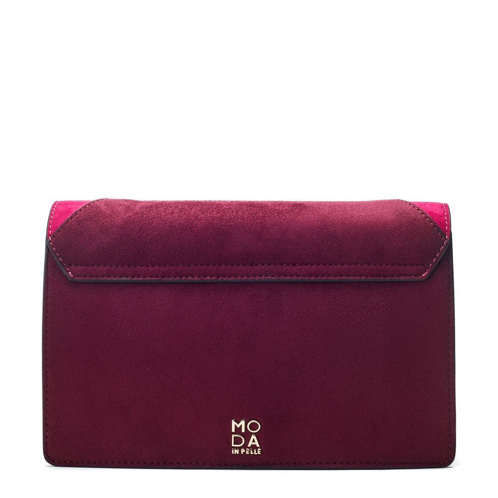 Livelia Clutch Burgundy Alcantara 