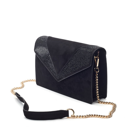 Livelia Clutch Black Alcantara 