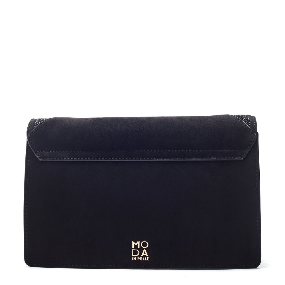 Livelia Clutch Black Alcantara 