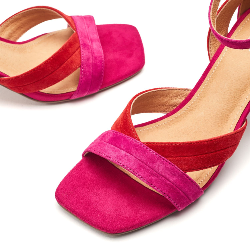 Livelia Pink Suede Sandals