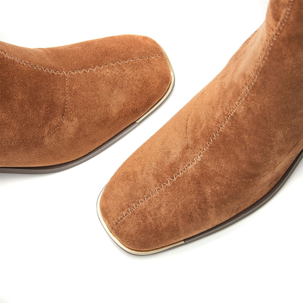 Loni Tan Alcantara Boots