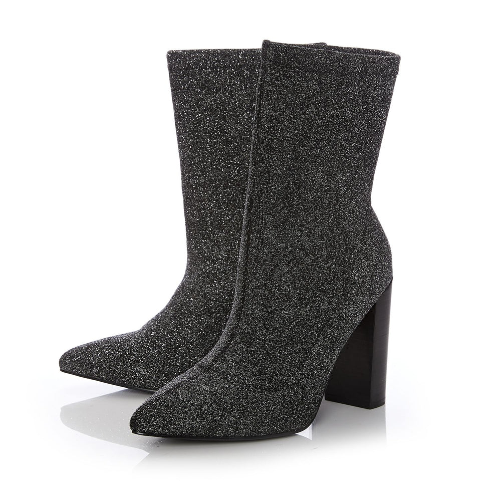 Losia Pewter Fabric Boots