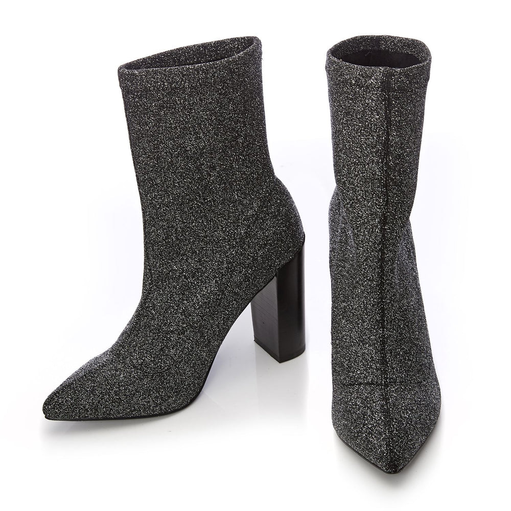Losia Pewter Fabric Boots