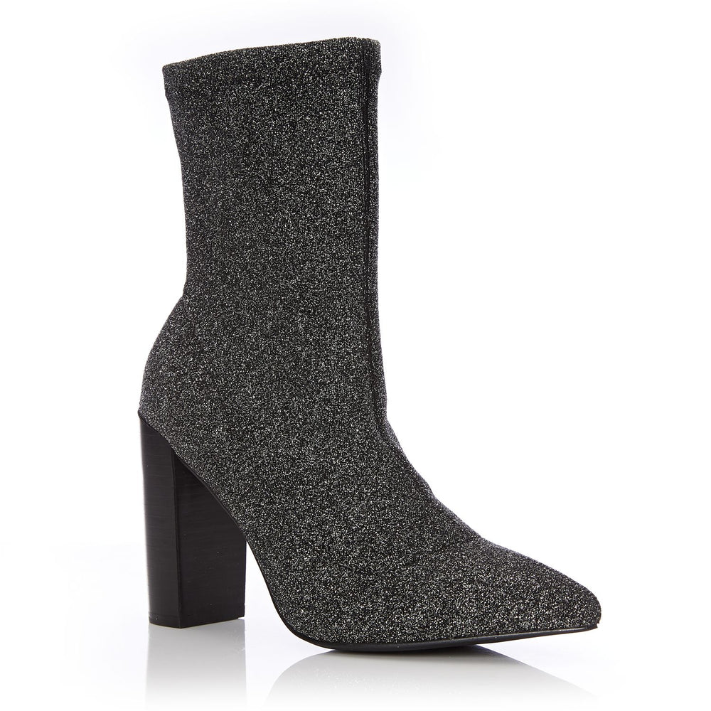 Losia Pewter Fabric Boots