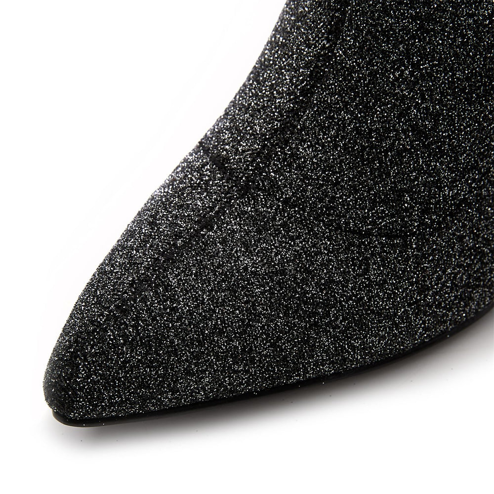 Losia Pewter Fabric Boots