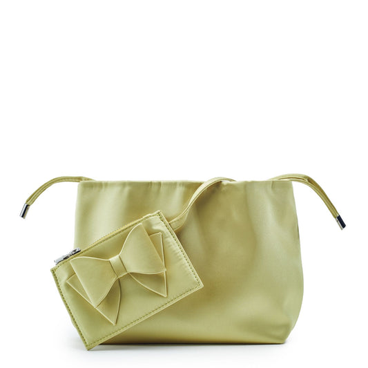 Lotty Bag Lime Green Satin 