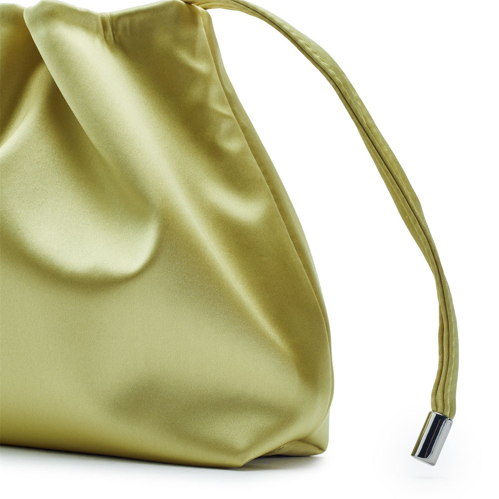 Lotty Bag Lime Green Satin 