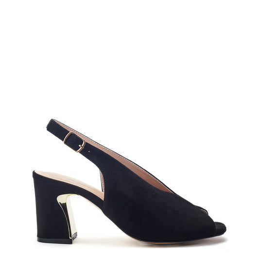 Love Black Alcantara Alcantara Sandals