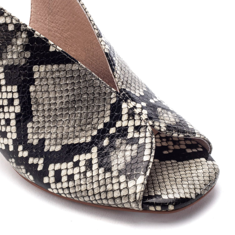 Love Grey Mix Snake Print Sandals