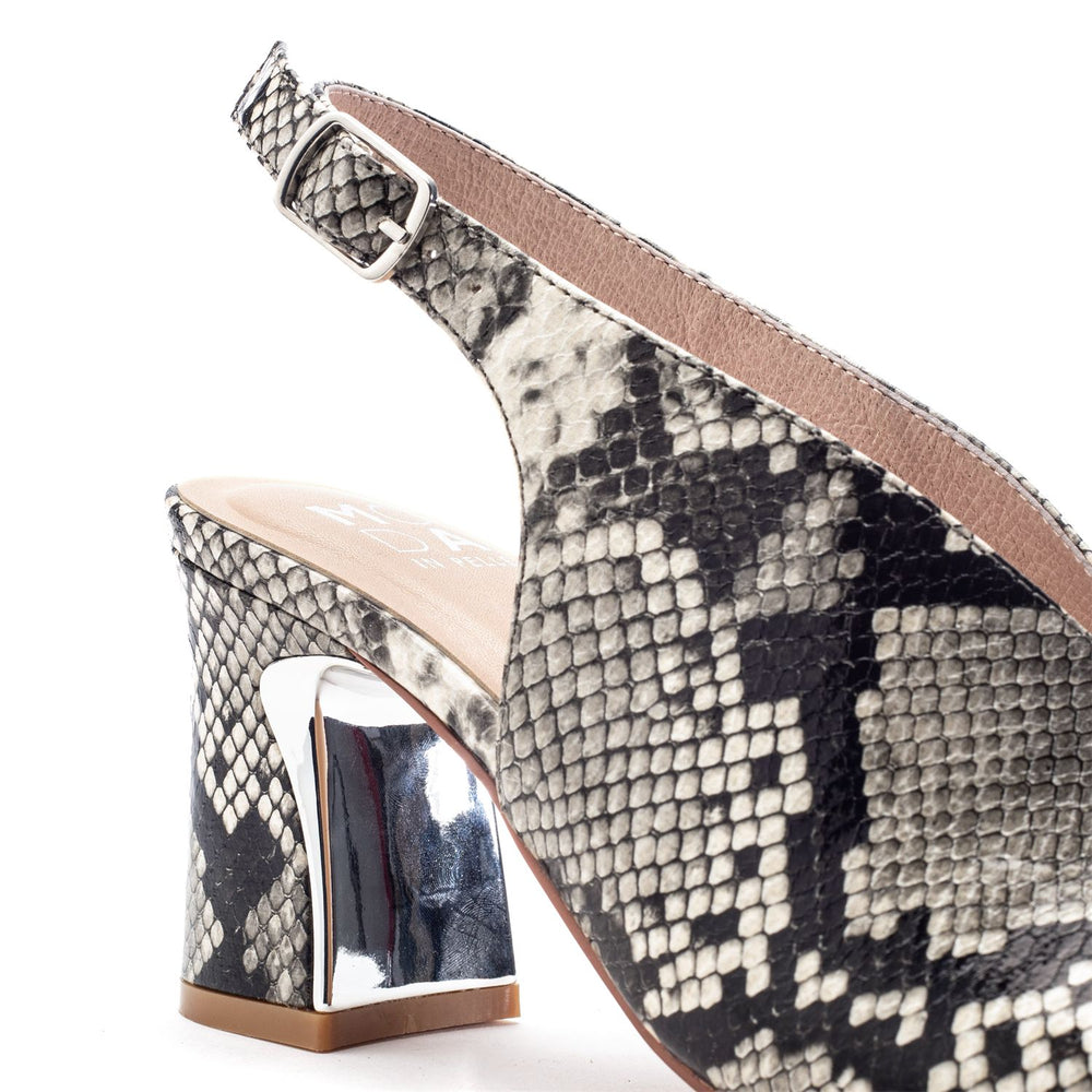 Love Grey Mix Snake Print Sandals