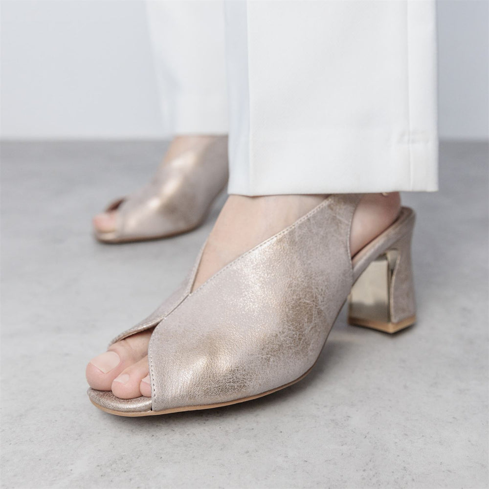 Love Taupe Metallic Sandals