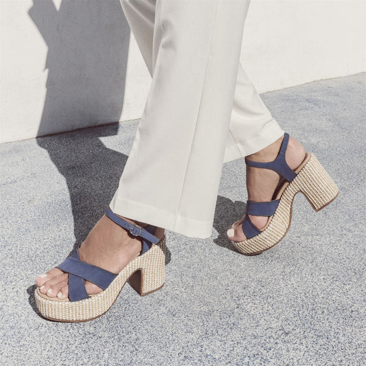 Luchiia Blue Suede Sandals