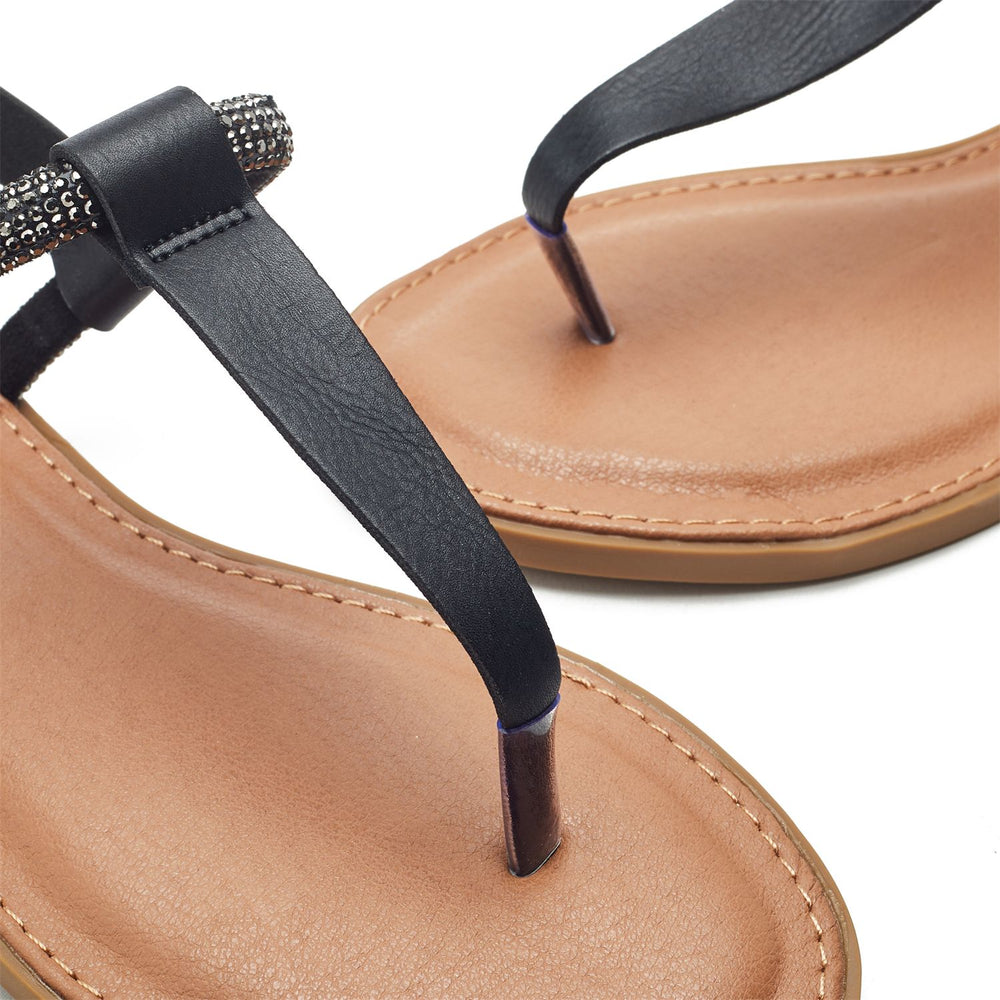 Lunara Black Porvair Sandals