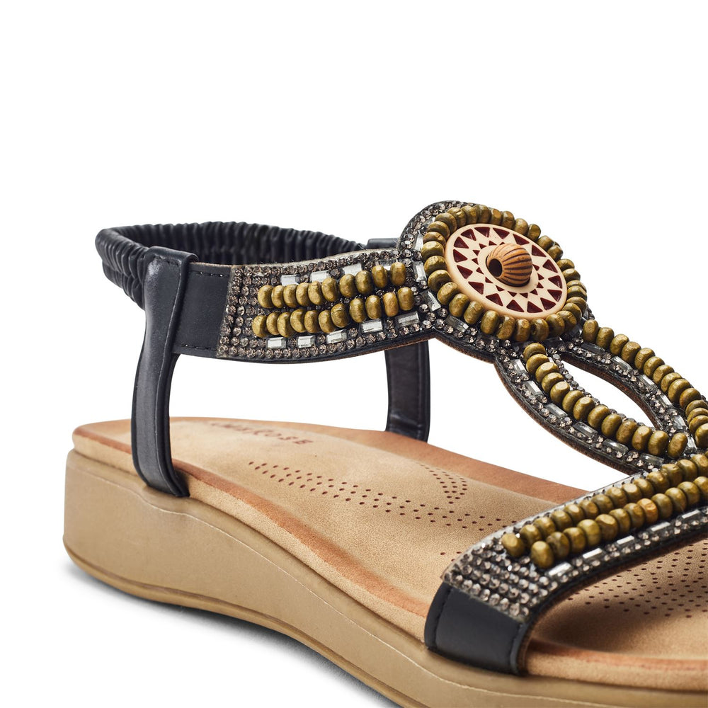Lunisa Black Porvair Sandals