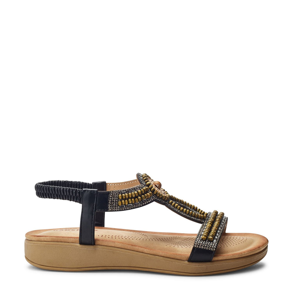 Lunisa Black Porvair Sandals