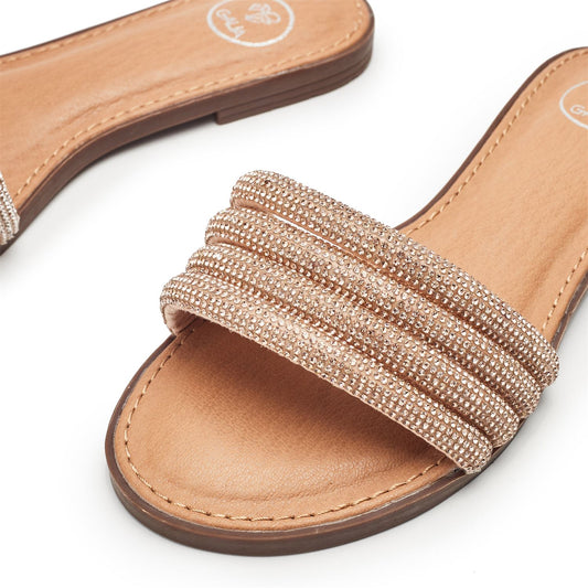Lusina Champagne Porvair Sandals