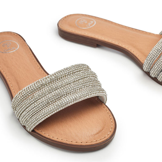 Lusina Silver Porvair Sandals