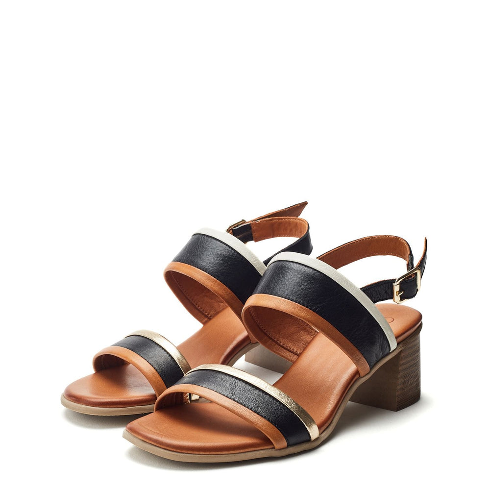 Luzula Black Leather Sandals