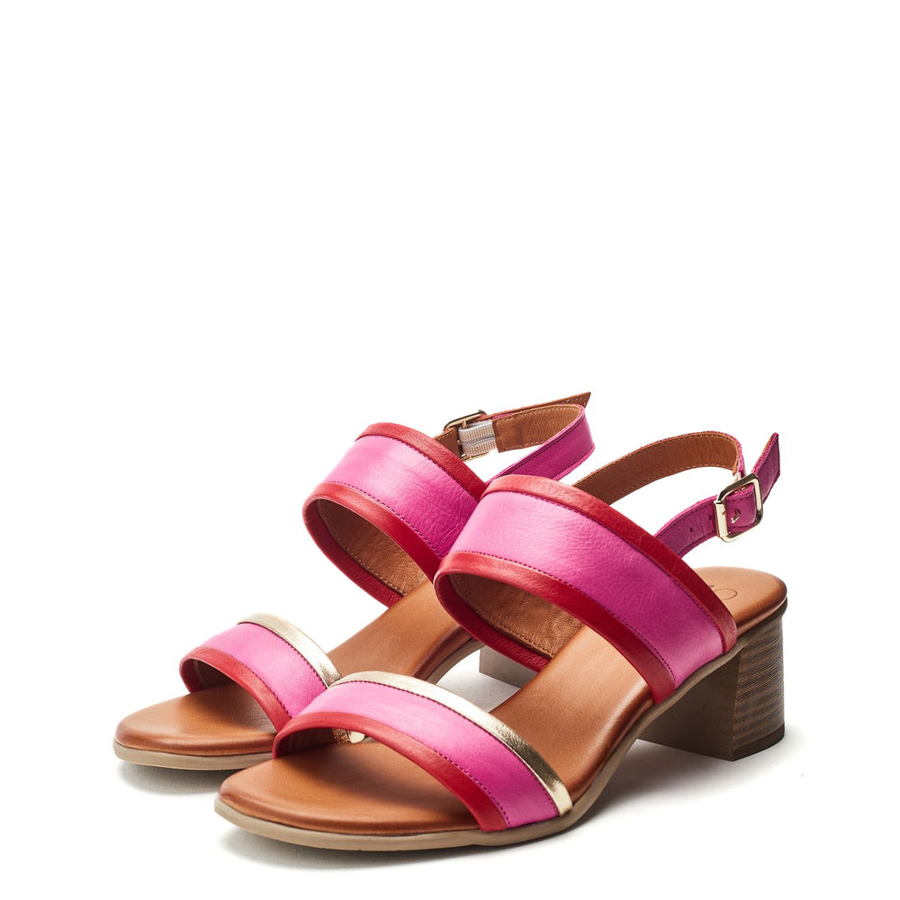 Luzula Pink Leather Sandals