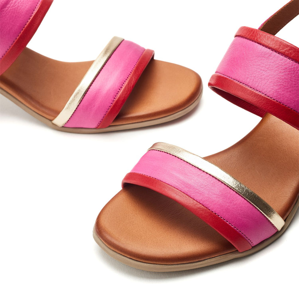 Luzula Pink Leather Sandals