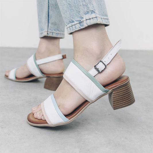 Luzula White Leather Sandals