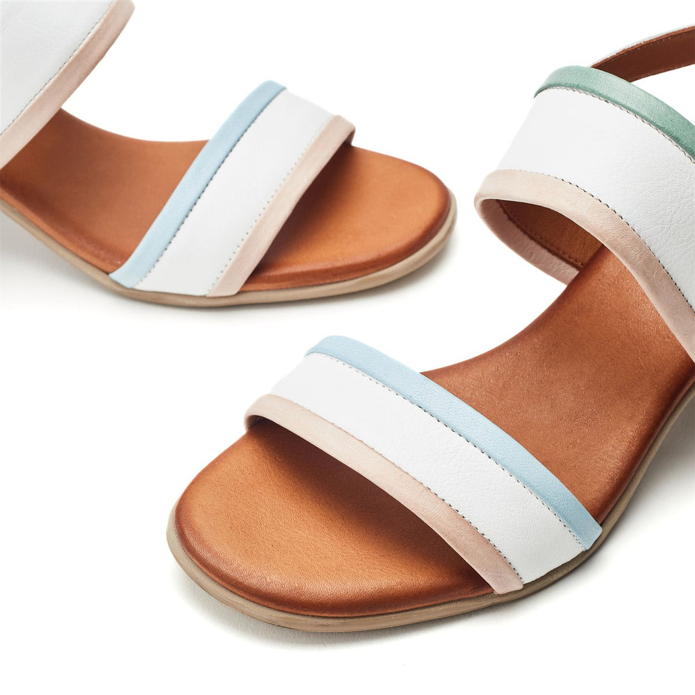 Luzula White Leather Sandals