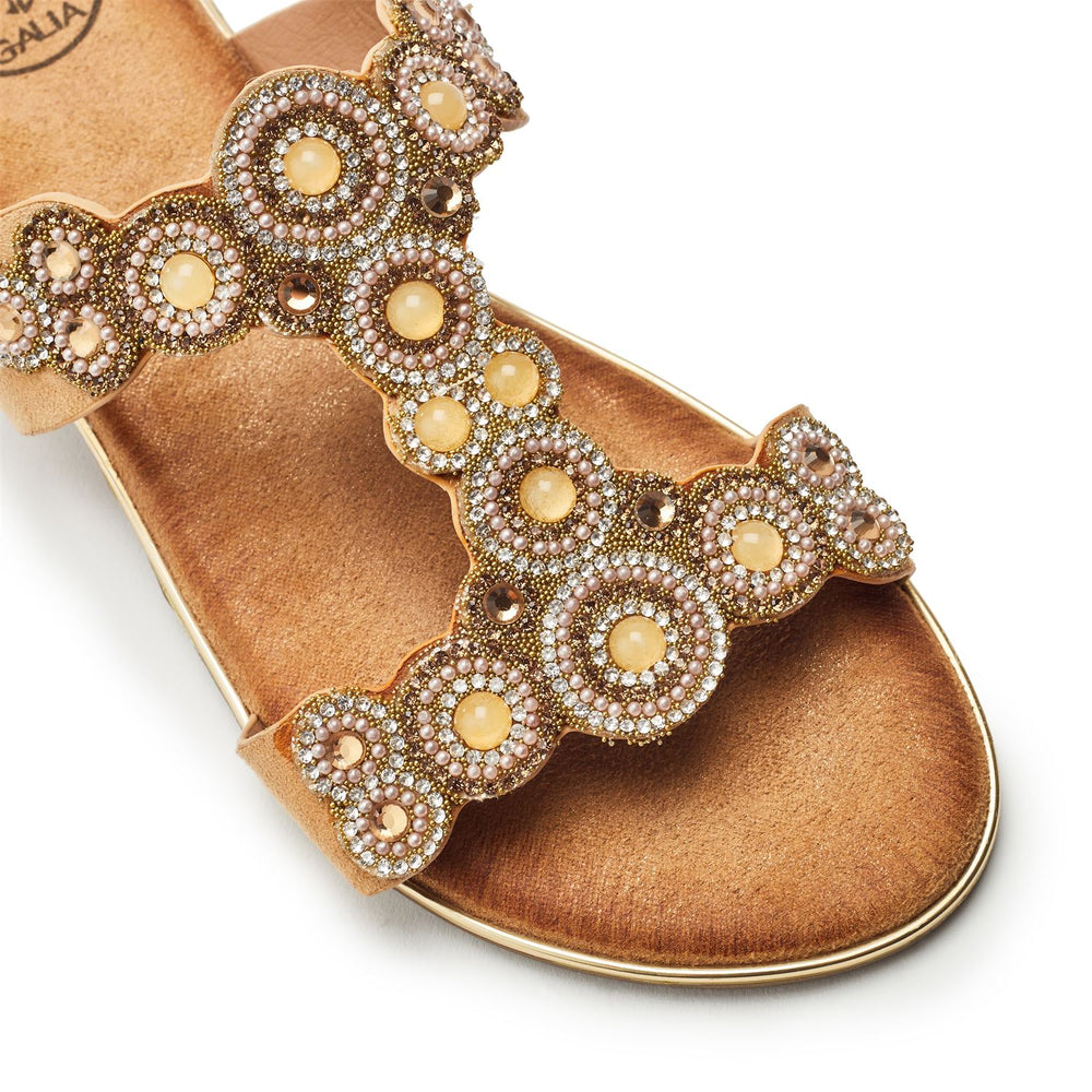Lyrah Beige Porvair Sandals