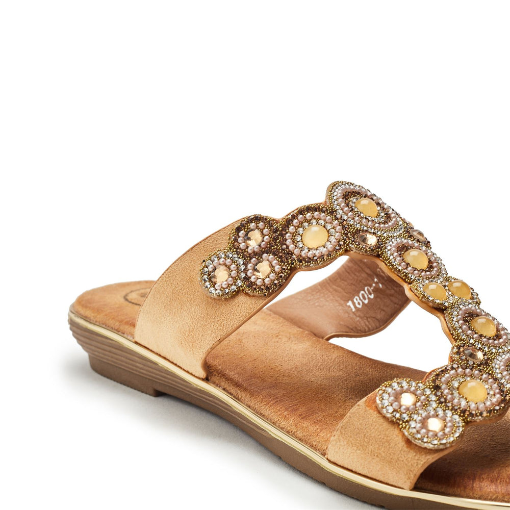 Lyrah Beige Porvair Sandals