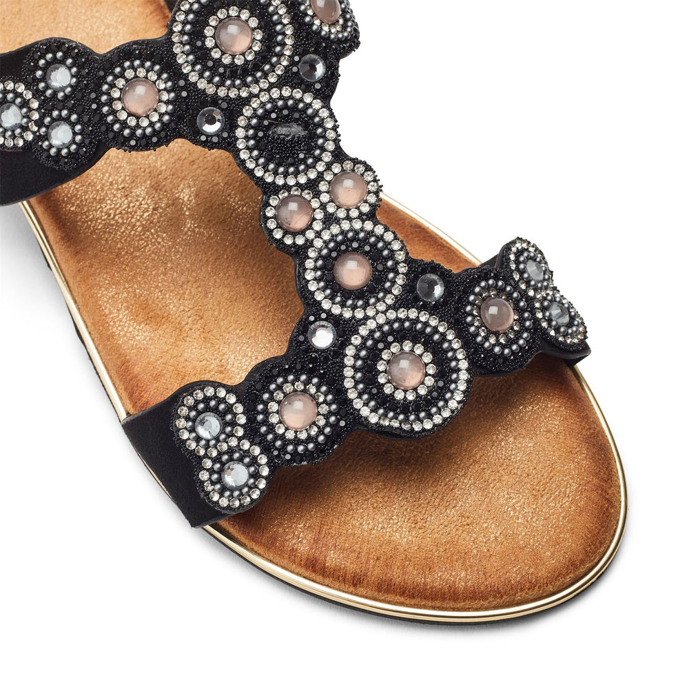 Lyrah Black Porvair Sandals