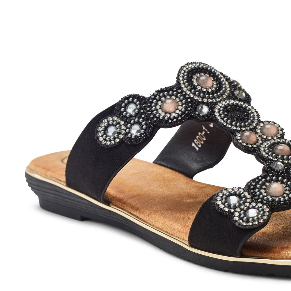 Lyrah Black Porvair Sandals