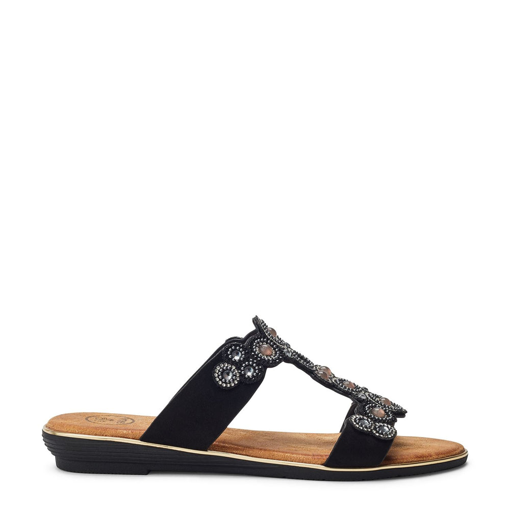 Lyrah Black Porvair Sandals